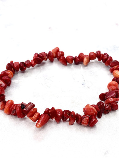Pulsera 'India' de chip de Coral | Fertilidad y curación