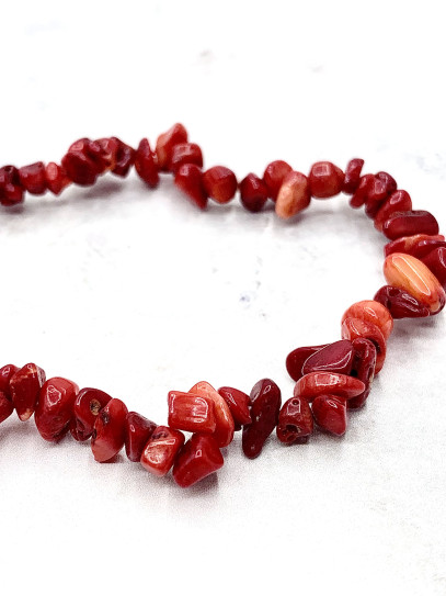 Pulsera 'India' de chip de Coral | Fertilidad y curación