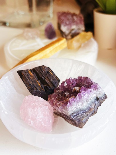 Bedroom Mineral Pack: XL Selenite Cleansing Bowl (15cm)