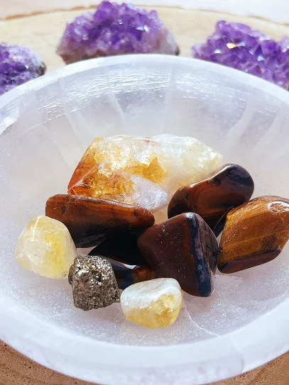 Pack dormitorio minerales: Cuenco de Selenita limpiadora XL (15 cm)