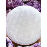 Selenite Plate with engraved the flower of Life (size XL)
