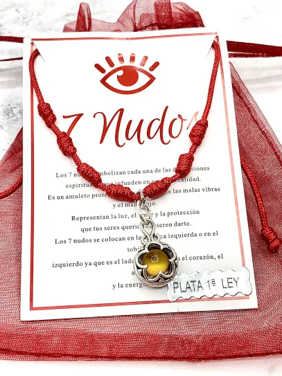 Pulsera 'Gotland' de Citrino de los 7 nudos - Protección y suerte