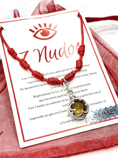 'Gotland' Citrine 7-Knot Bracelet - Protection and Luck