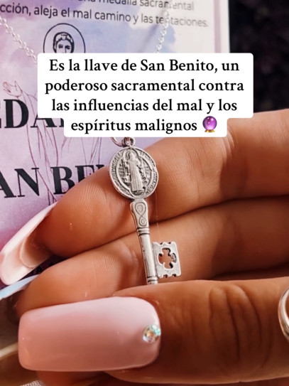 Collaret Clau de Medalla de Sant Benet de plata