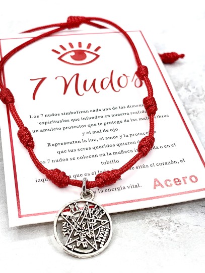 Pulsera de los 7 nudos de protección y Tetragramatón