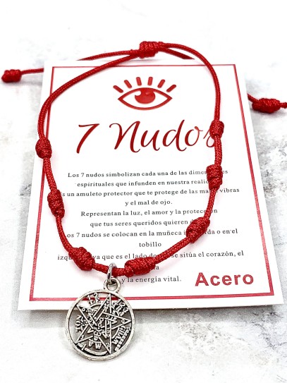 Pulsera de los 7 nudos de protección y Tetragramatón