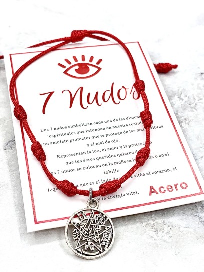 Pulsera de los 7 nudos de protección y Tetragramatón