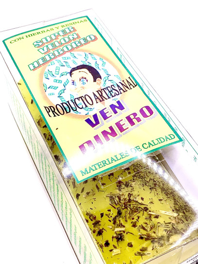 Velón herboreo VEN DINERO natural