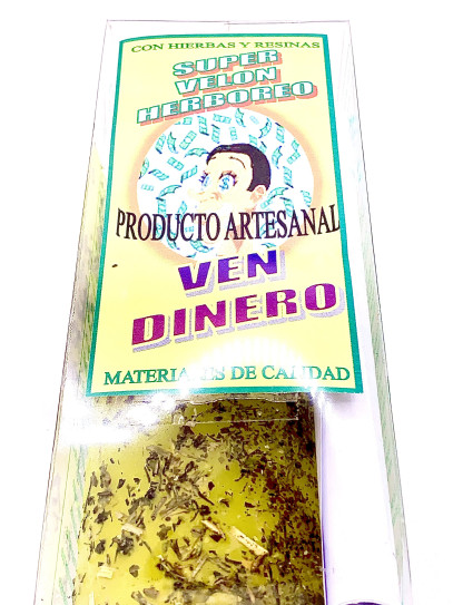 Velón herboreo VEN DINERO natural