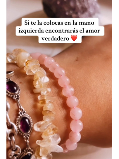 Rose Quartz 'Asha' bracelet 8mm | Love and tenderness