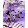 Triple protection necklace with beads: Gotland Quartz, Witch's Knot, Fist of the Figa and Cross of Caravaca