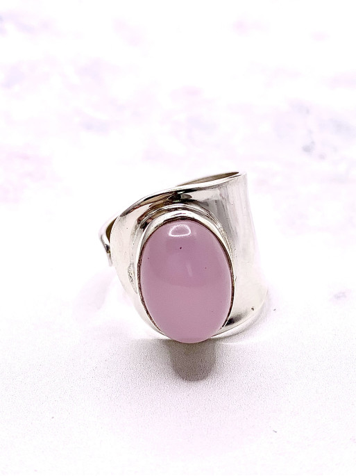 Anillo 'Irina' de Cuarzo rosa - Atrae el amor verdadero