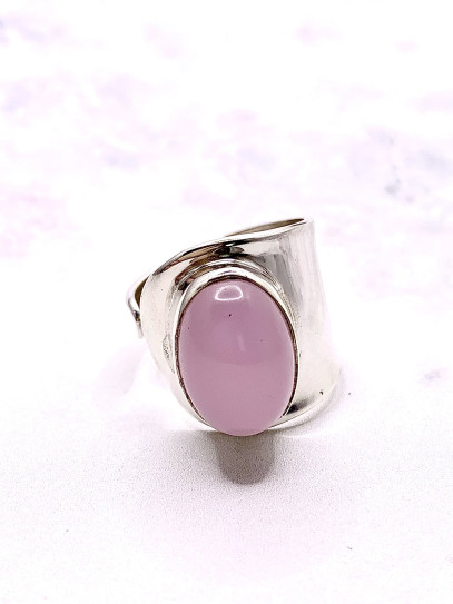 Anillo 'Irina' de Cuarzo rosa - Atrae el amor verdadero