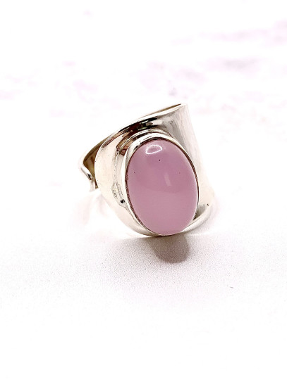 Anillo 'Irina' de Cuarzo rosa - Atrae el amor verdadero