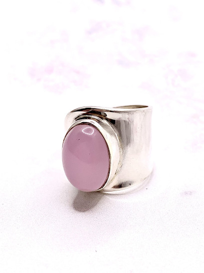 Anillo 'Irina' de Cuarzo rosa - Atrae el amor verdadero