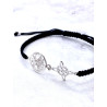 Pulsera de Nudo Brujas y Tetragramatón de macramé - Doble protección extrema
