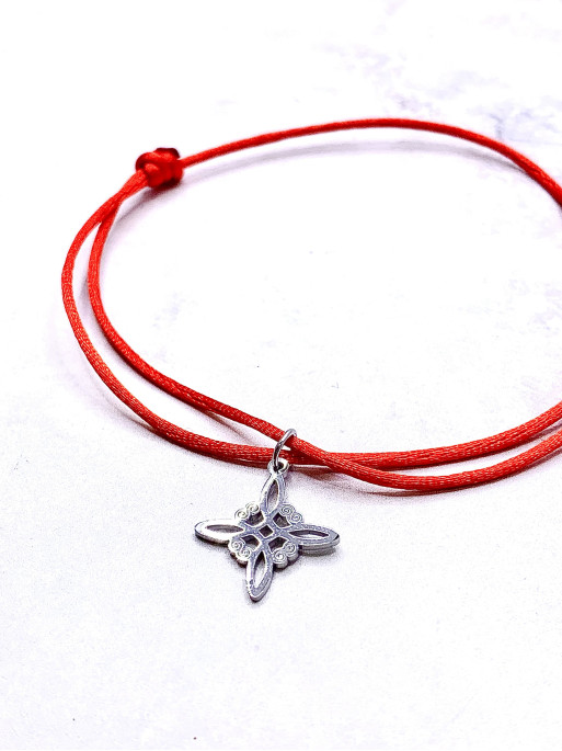 Pulsera roja de protección del Nudo de Brujas