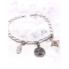 Pulsera TOP triple protección: Nudo de Bruja, Cruz de Caravaca y Tetragramatón