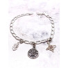 Pulsera TOP triple protección: Nudo de Bruja, Cruz de Caravaca y Tetragramatón