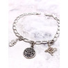 Pulsera TOP triple protección: Nudo de Bruja, Cruz de Caravaca y Tetragramatón