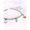 Polsera TOP triple protecció de plata: Nus de Bruixa, Creu de Caravaca i Medalla de Sant Benet