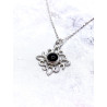"Sabrina" Super Mini Necklace with Witches’ Knot and Black Obsidian