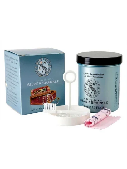 Líquido para limpiar plata de 225 ml – Incluye paño y cepillo largo