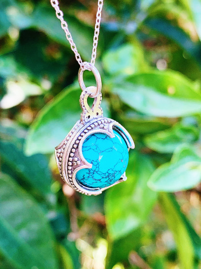 Collaret 'Gotland' XL de Turquesa - Protecció i felicitat