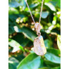 Collaret Llum Còsmica ✨ de Quars Herkimer de plata | Protecció i neteja