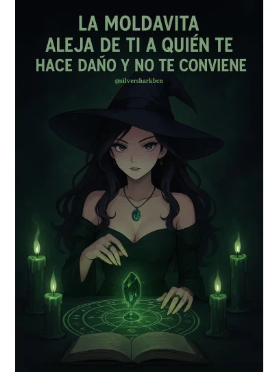 Collar de Moldavita de plata | Buena suerte - Espiritualidad
