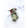 Prehnite 'Balinese Braid' Ring - Intuition and Love
