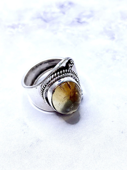 Citrine 'Mineral Path' Ring - Abundance and Prosperity