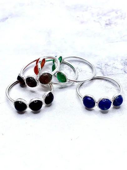 'Sacred Trilogy' Onyx Ring ✨ - Protection