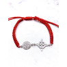 Red Witches Knot and Tetragrammaton Macrame Bracelet - Double Protection
