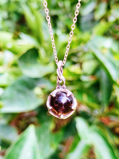Super mini 'Gotland' smoky quartz necklace