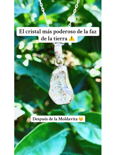 Collaret Llum Còsmica ✨ de Quars Herkimer de plata | Protecció i neteja