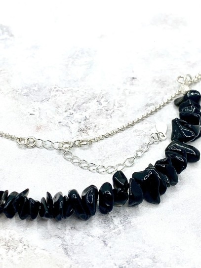 Collar 'Kiara' de Turmalina negra - Protección