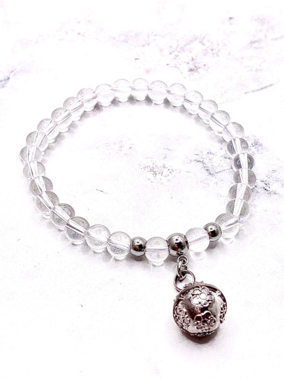 Pulsera Luz de los Ángeles ✨ de Cuarzo transparente 6 mm