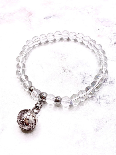 Pulsera Luz de los Ángeles ✨ de Cuarzo transparente 6 mm