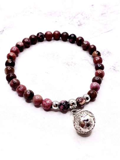 Pulsera Luz de los Ángeles ✨ de Rodocrosita 6 mm