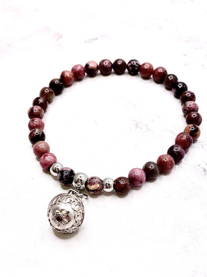 Pulsera Luz de los Ángeles ✨ de Rodocrosita 6 mm