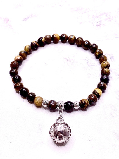 Pulsera Luz de los Ángeles ✨ de Ojo de Tigre 6 mm