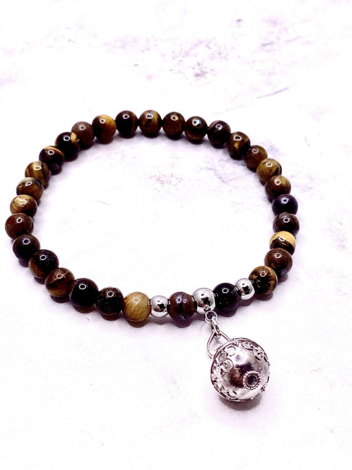 Pulsera Luz de los Ángeles ✨ de Ojo de Tigre 6 mm