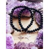 Witches Knot and Black Tourmaline 'Elly'  bracelet 6mm | Protection