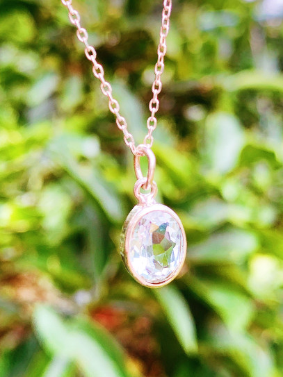 Collar 'Ananda' mini de Aguamarina