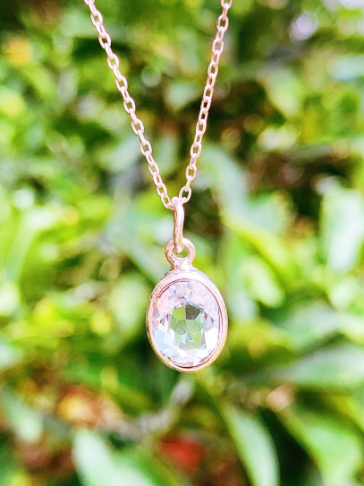 Collar 'Ananda' mini de Aguamarina