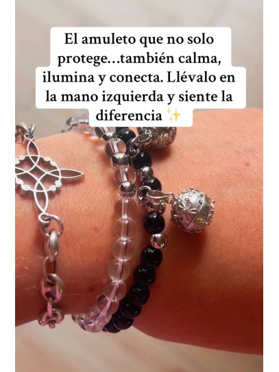 Pulsera Luz de los Ángeles ✨ de Turmalina negra 6 mm