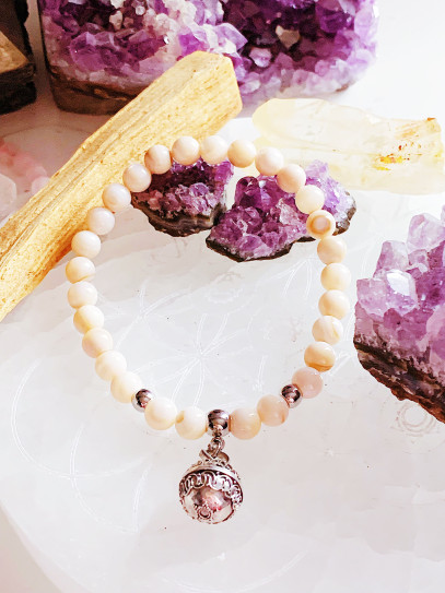 Pulsera Luz de los Ángeles ✨ de Madre Perla 6 mm