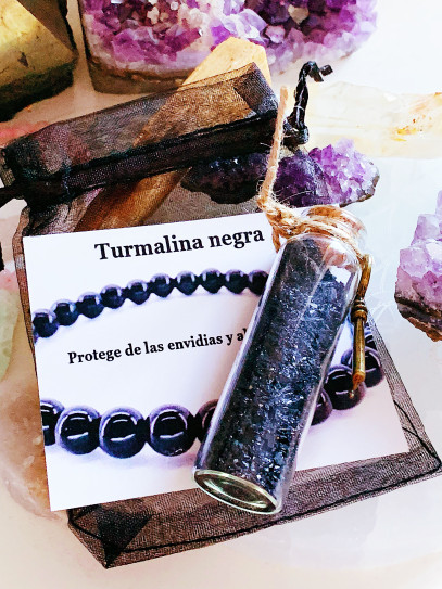 Frasco “Bloquea Energías Tóxicas” 🖤 de Turmalina negra