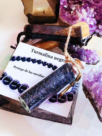 Flascó “Bloqueja Energies Tòxiques” 🖤 de Turmalina negra
